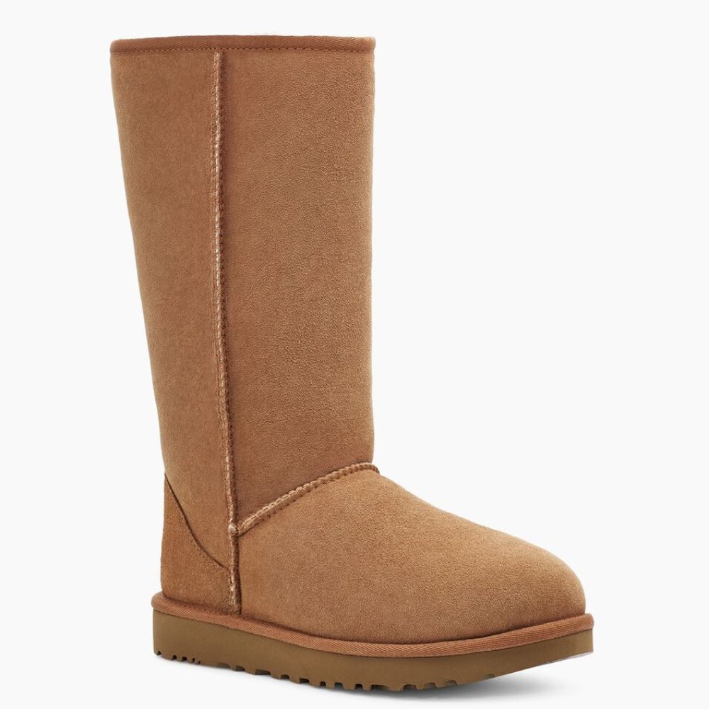 NEW UGG Kid Youth Classic Tall II Water Resistant Chestnut Sheepskin Light Brown